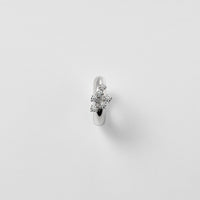 6 stones volumed hoop pierce