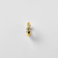 【NEW】6 stones volumed hoop pierce