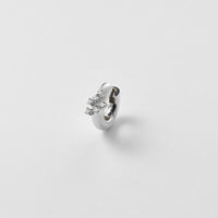 6 stones volumed hoop pierce