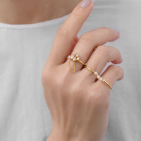 【NEW】６stones single ring (gold)