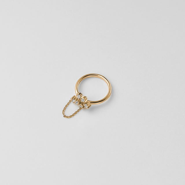 【NEW】６stones single ring (gold)