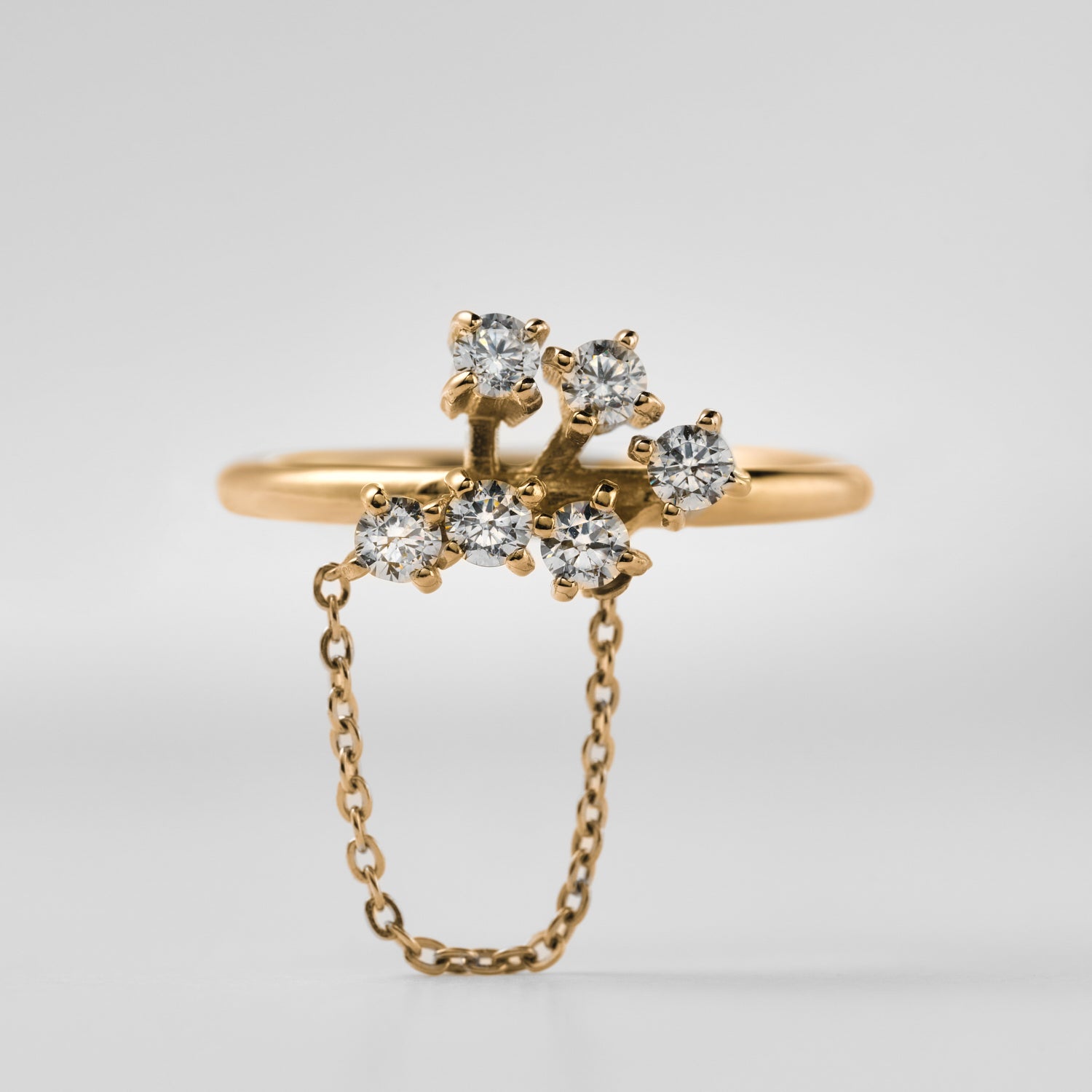 【NEW】６stones single ring (gold)