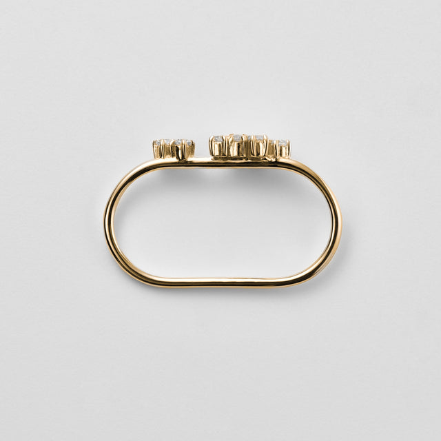 【NEW】8stones Double ring （gold）