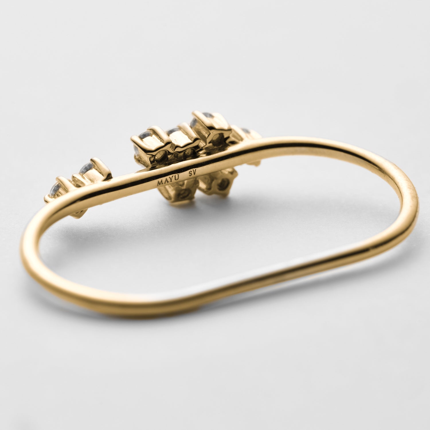 【NEW】8stones Double ring （gold）