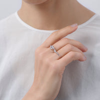4 stones Double ring