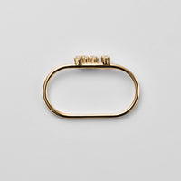 【NEW】4stones Double ring （gold）