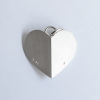 Cord necklace & Big heart charm（silver）