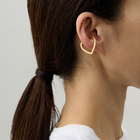 【New】Hoop heart earcuff （small/ gold)