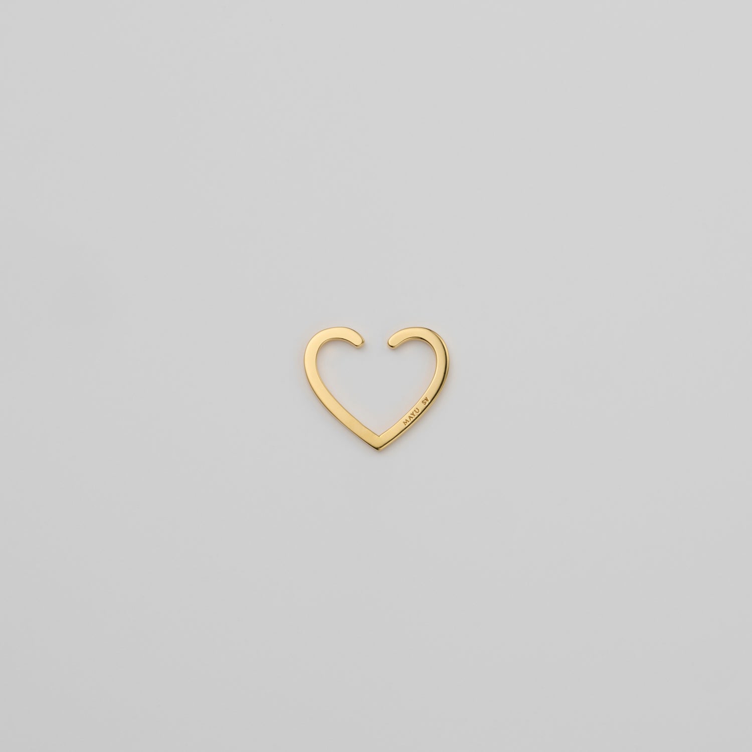 【New】Hoop heart earcuff （small/ gold)