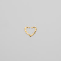 【New】Hoop heart earcuff （small/ gold)