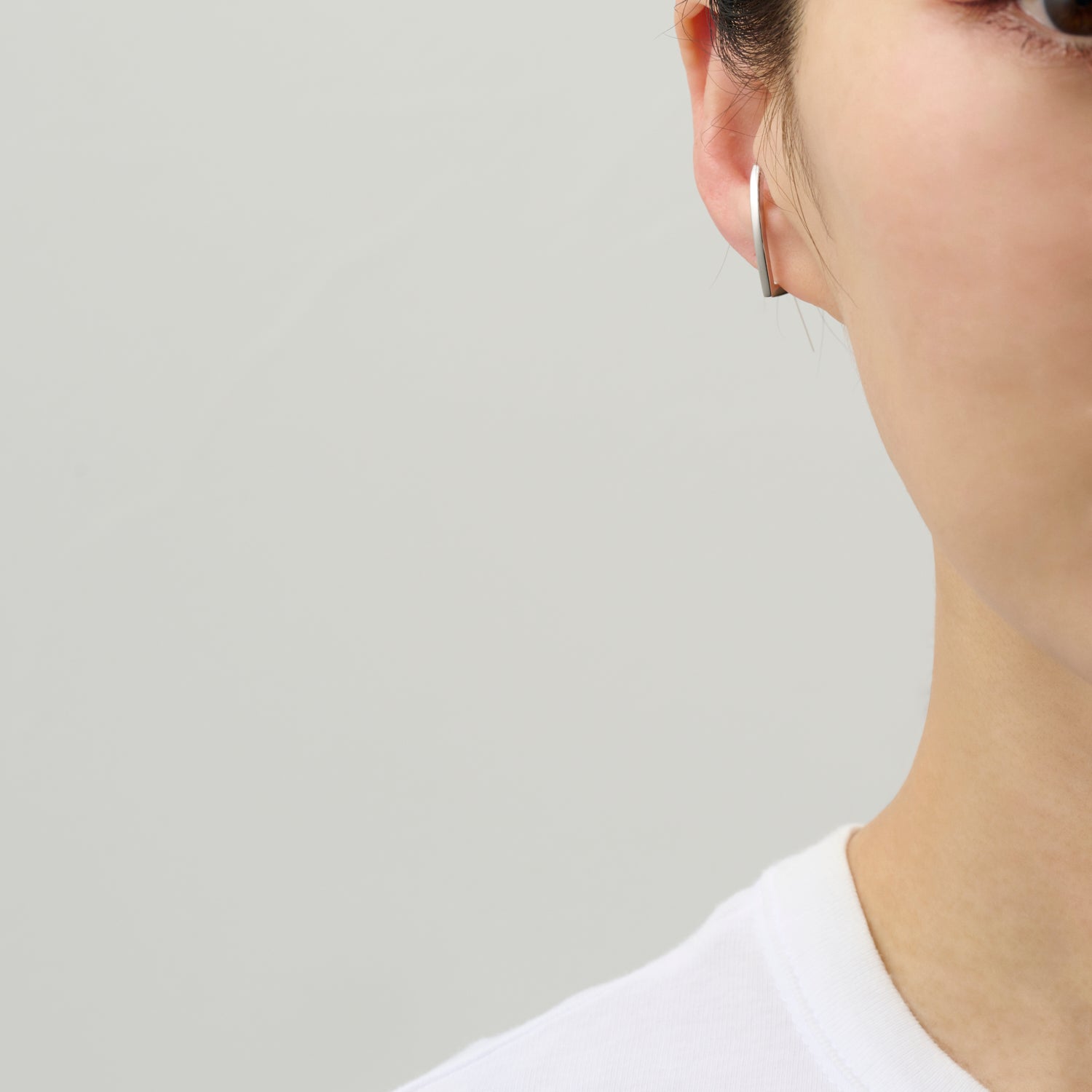 【New】Hoop heart earcuff （small/ silver)
