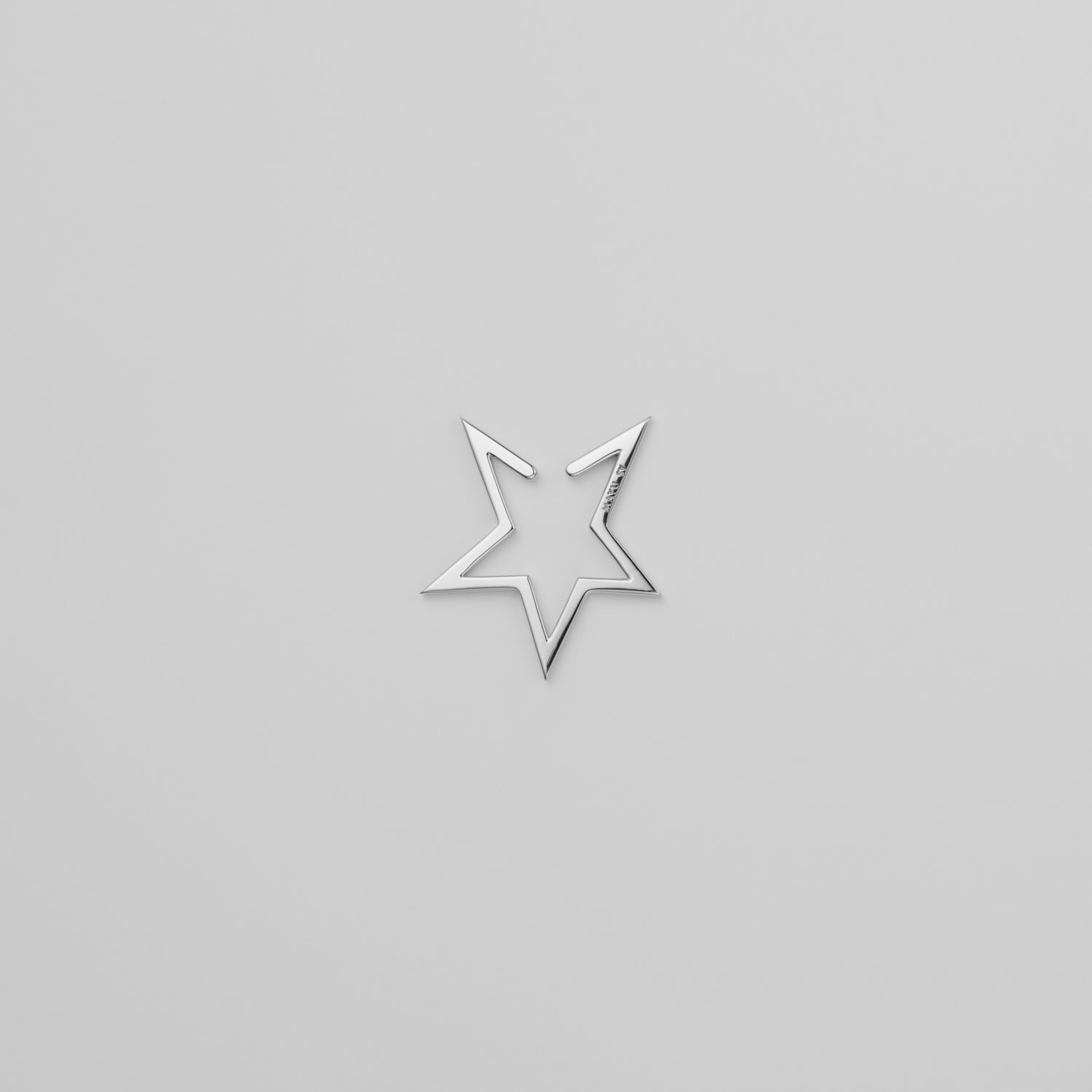【New】Hoop star earcuff (middle/silver)
