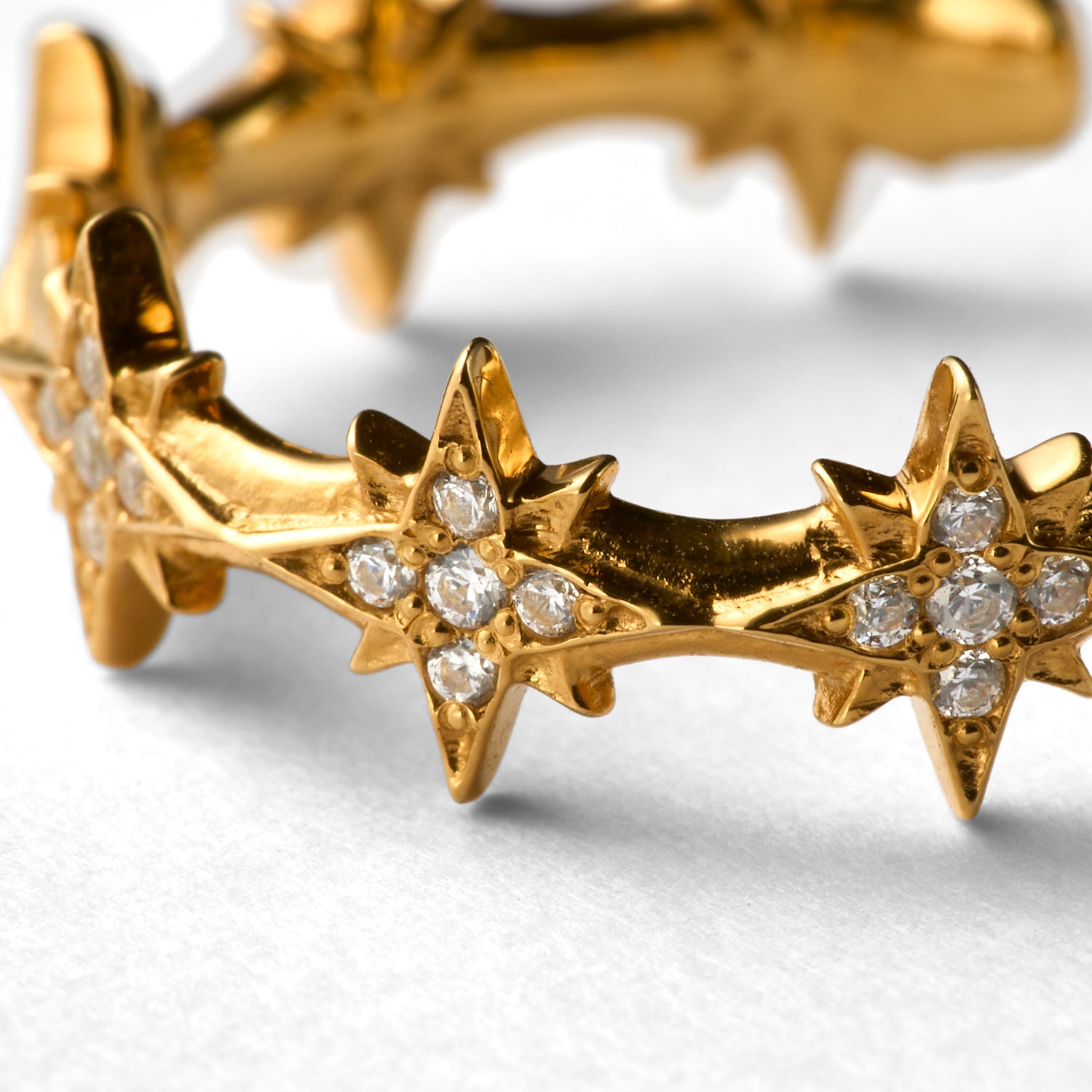 【NEW】8star earcuff (gold/cubic zirconia)