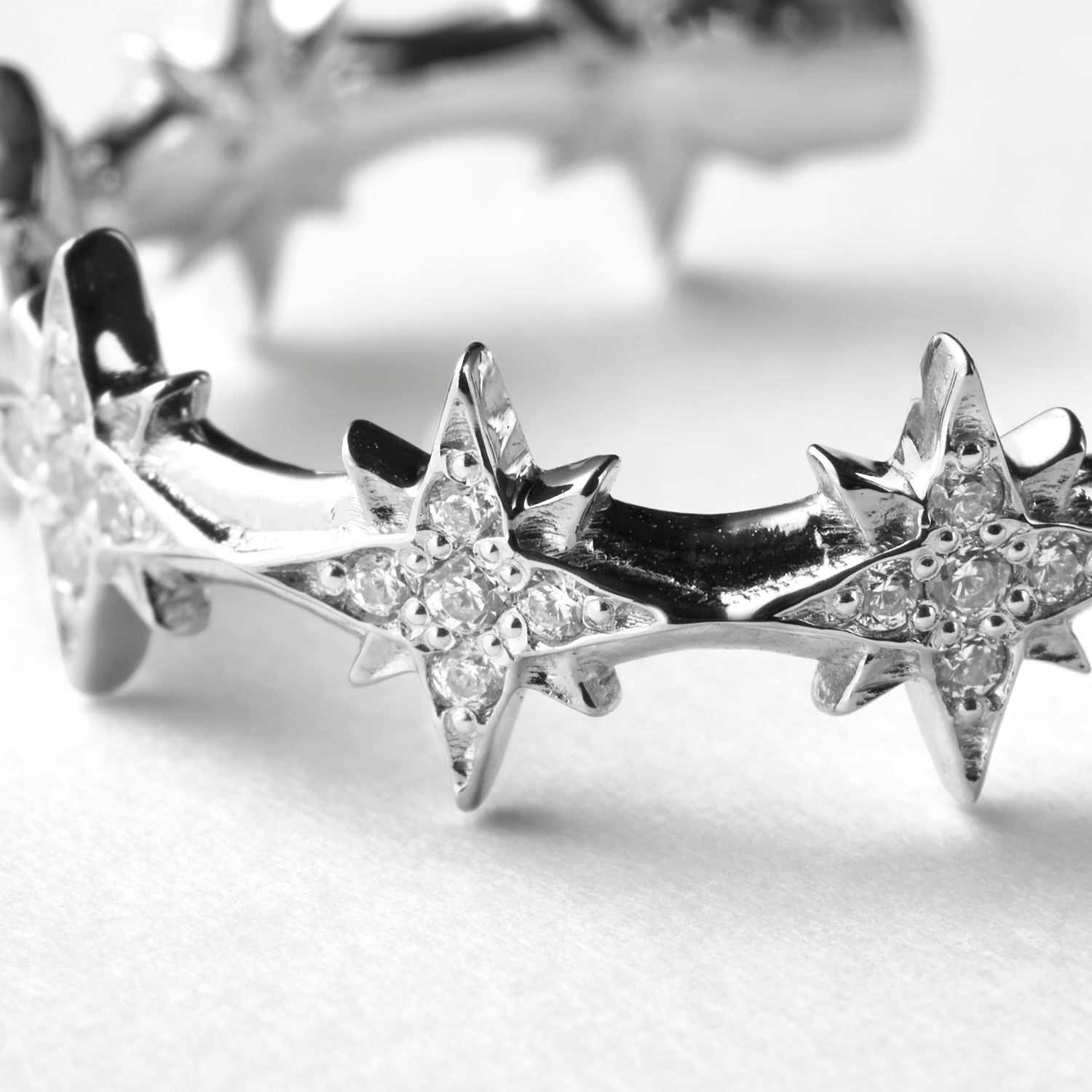 【NEW】8star earcuff (silver/cubic zirconia)