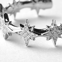 【NEW】8star earcuff (silver/cubic zirconia)