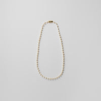 freshwater pearl ball chain necklace (gold)