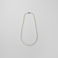 freshwater pearl ball chain necklace (silver)