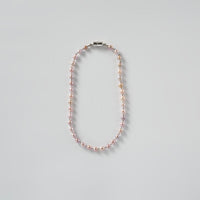 LIMITED COLLECTION【Freshwater pearl Ball chain necklace (Rice/Pink)】