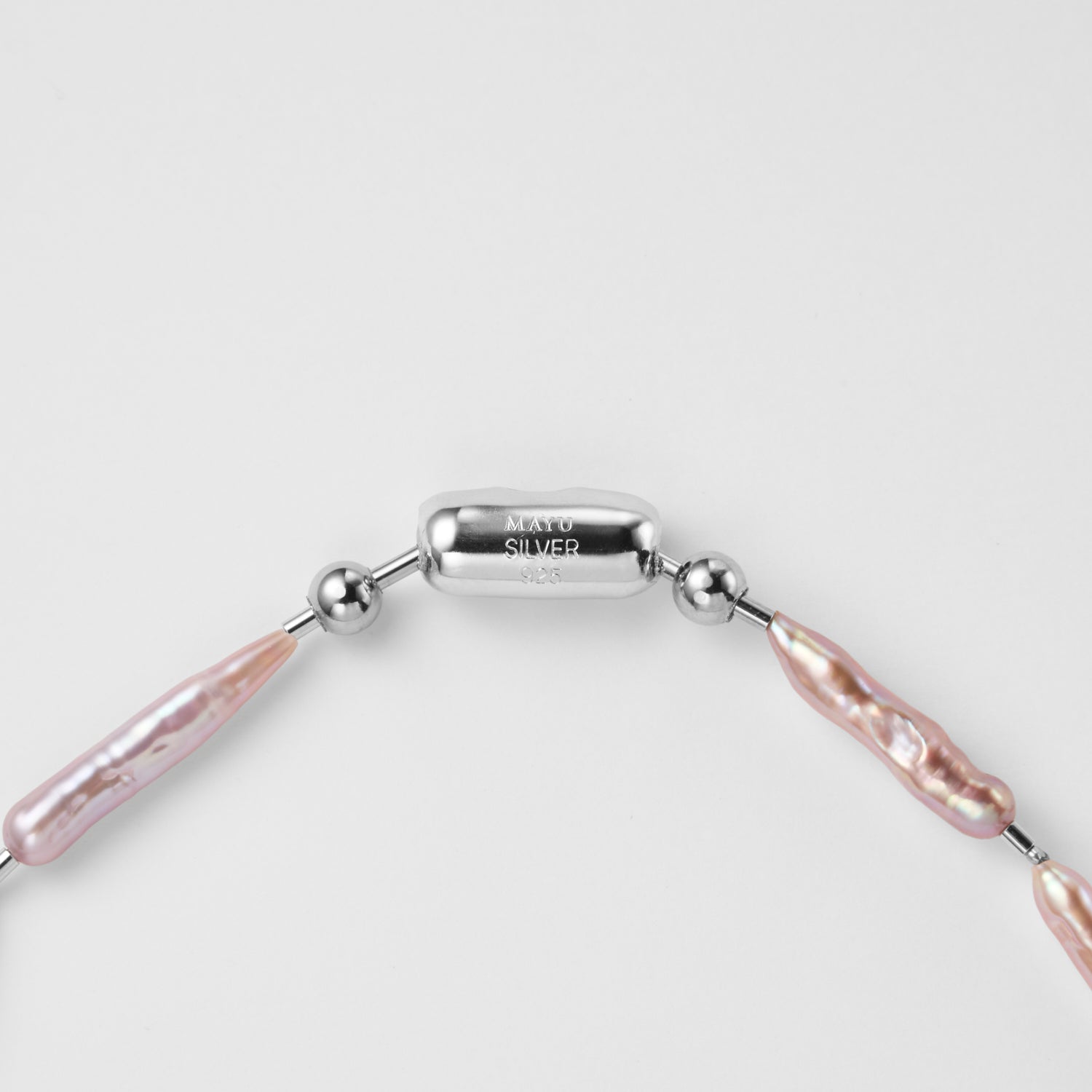 【 NEW 】LIMITED COLLECTION【Freshwater pearl ball chain necklace (small stick/Pink)】