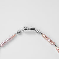 【 NEW 】LIMITED COLLECTION【Freshwater pearl ball chain necklace (small stick/Pink)】