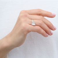 【 NEW 】LIMITED COLLECTION【Small heart line stone ring (Silver / Pink Sapphire)】