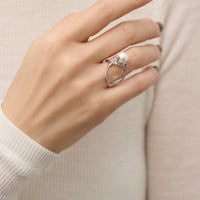 【 NEW 】ring motif ring (pearl/silver)