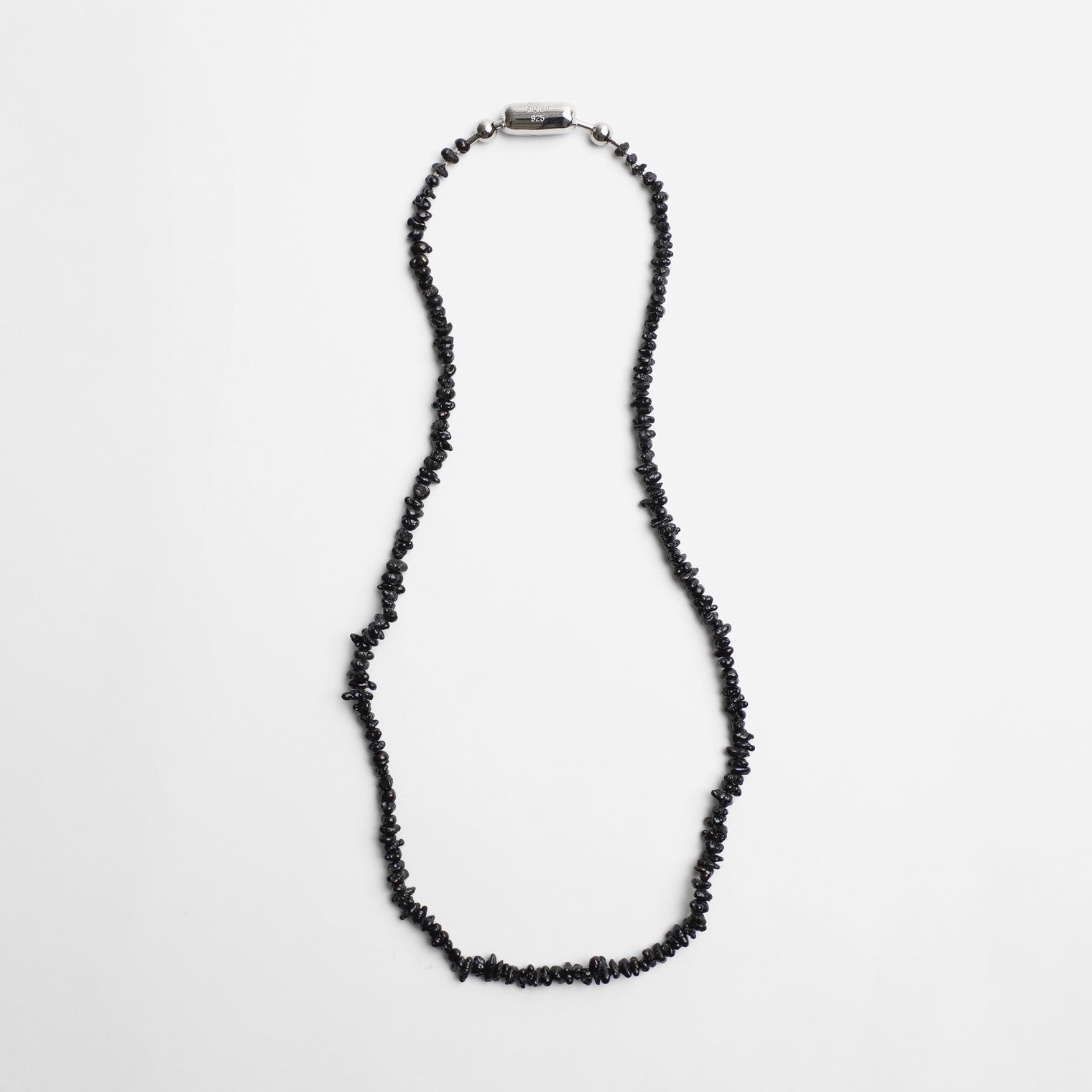 LIMITED COLLECTION 【Freshwater pearl ball chain necklace（keshi/black)】