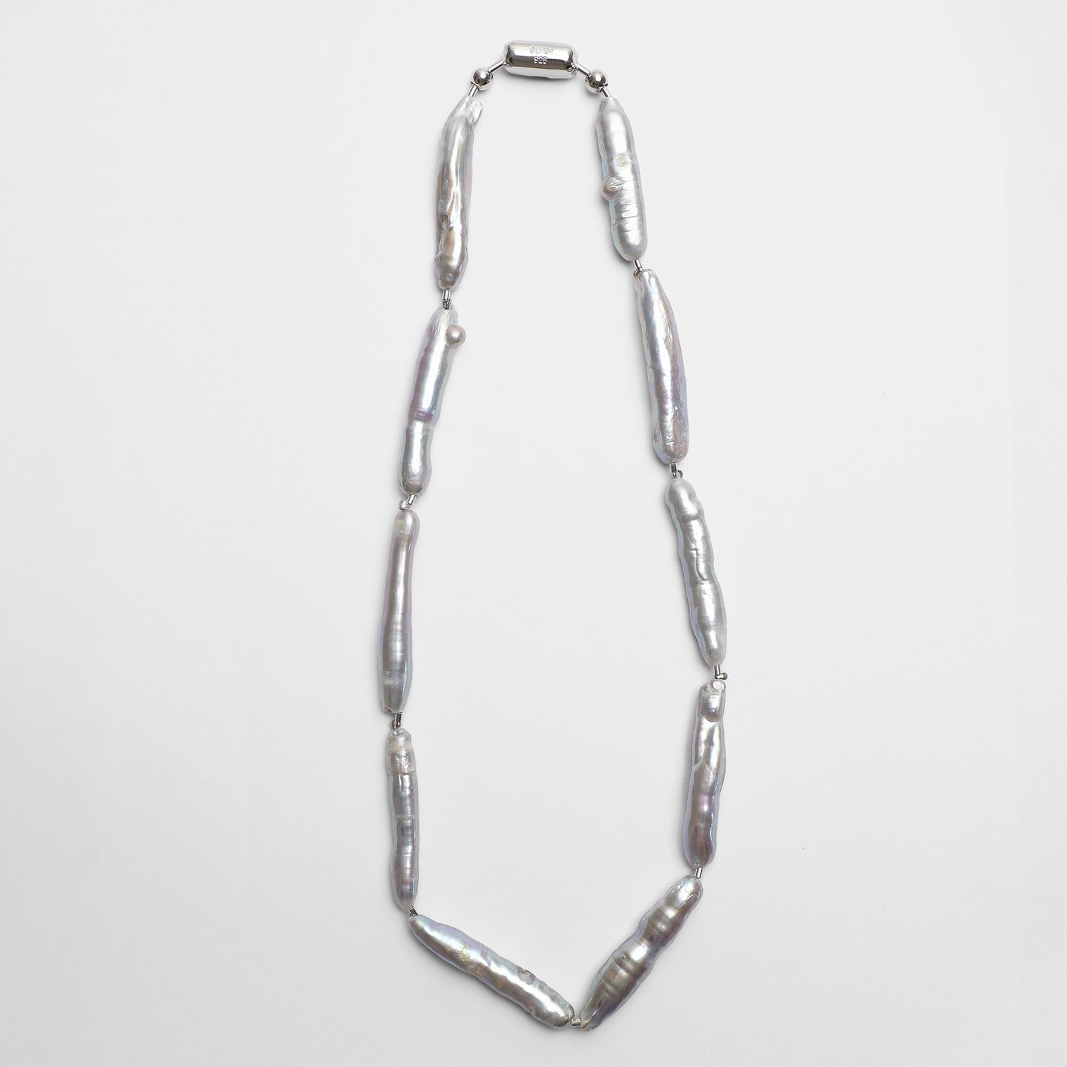 LIMITED COLLECTION 【Freshwater pearl ball chain necklace（stick)】