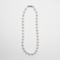 LIMITED COLLECTION 【Freshwater pearl ball chain necklace（White)】