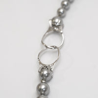 pearl necklace (6mm×8mm light gray pearl / 38cm)