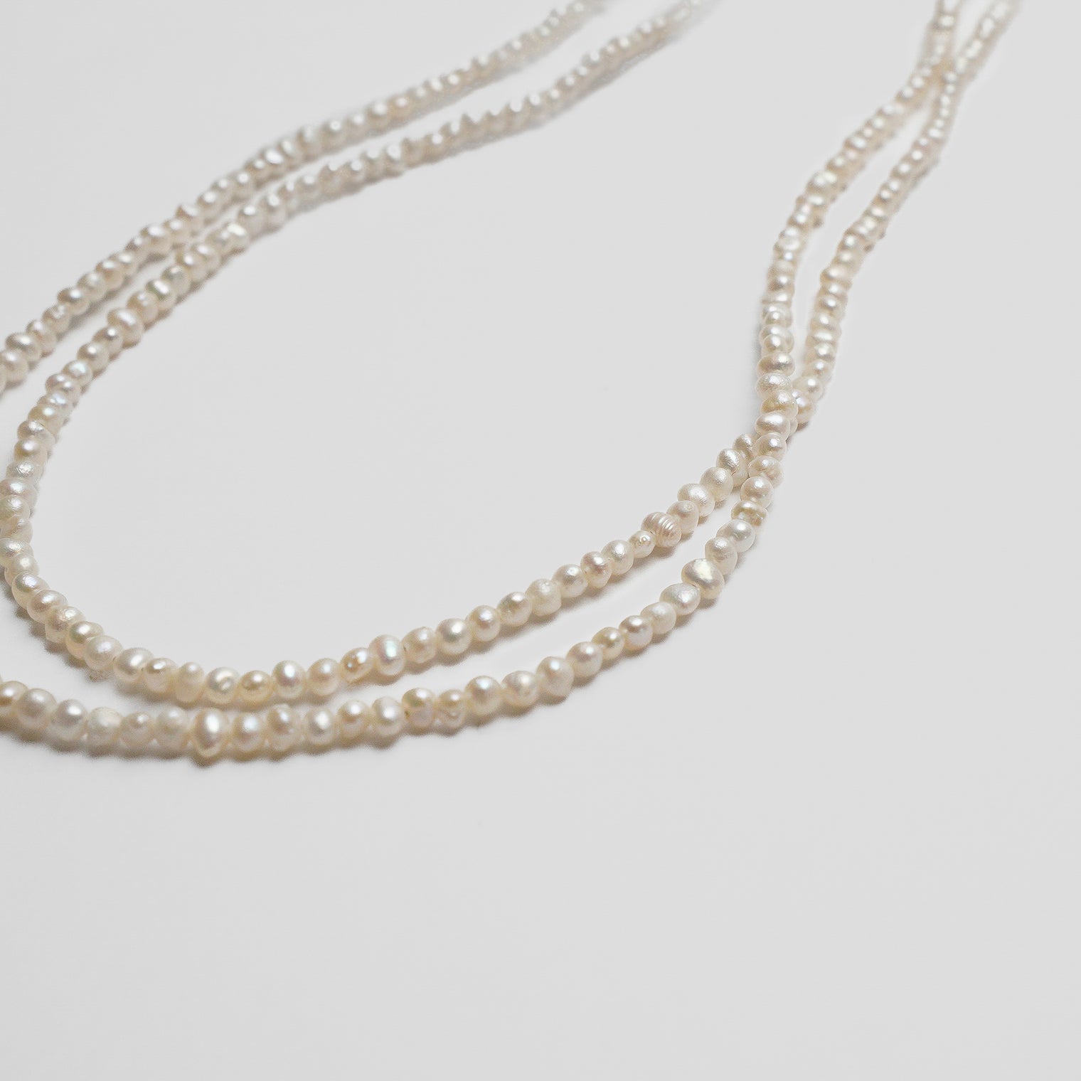 LIMITED COLLECTION 【Freshwater pearl ball chain necklace（seed)】