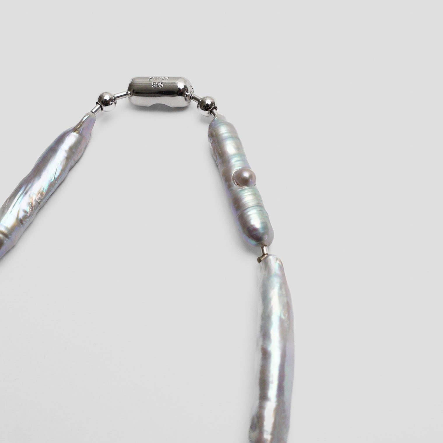 LIMITED COLLECTION 【Freshwater pearl ball chain necklace（stick)】