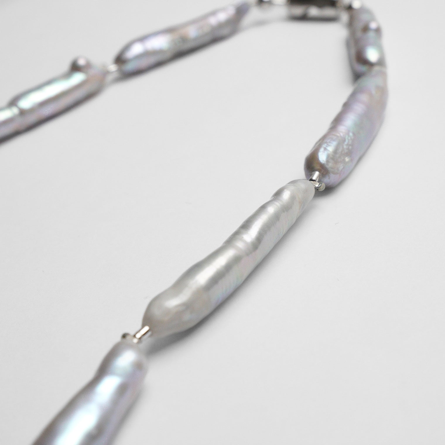 LIMITED COLLECTION 【Freshwater pearl ball chain necklace（stick)】