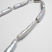 LIMITED COLLECTION 【Freshwater pearl ball chain necklace（stick)】
