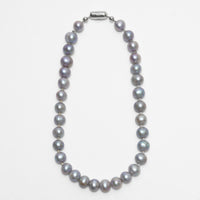 LIMITED COLLECTION【Freshwater pearl ball chain necklace (Gray)】