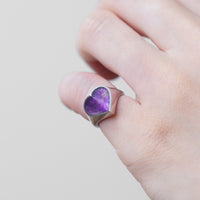 mini Heart ring (Amethyst)