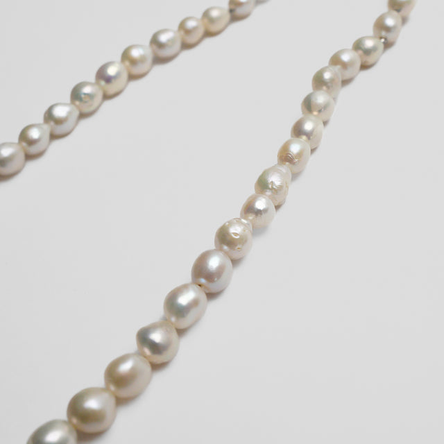 LIMITED COLLECTION 【Freshwater pearl ball chain necklace（potato/classic)】