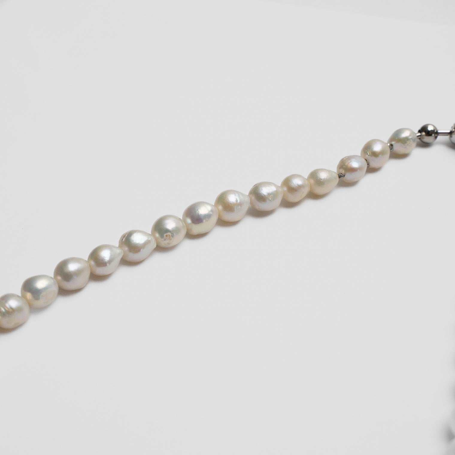 LIMITED COLLECTION 【Freshwater pearl ball chain necklace（potato/classic)】