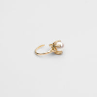 ring motif ear cuff (gold /pearl)