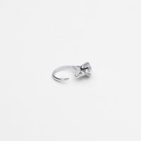 ring motif ear cuff (silver /cubic zirconia)