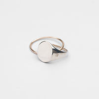 Double ring signet / k10