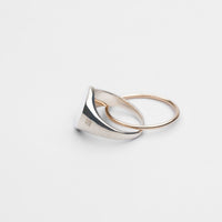 Double ring signet / k10