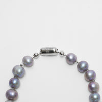 LIMITED COLLECTION【Freshwater pearl ball chain necklace (Gray)】