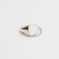 Double ring signet / k10