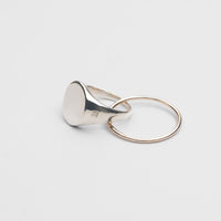 Double ring signet / k10