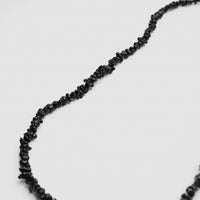 LIMITED COLLECTION 【Freshwater pearl ball chain necklace（keshi/black)】