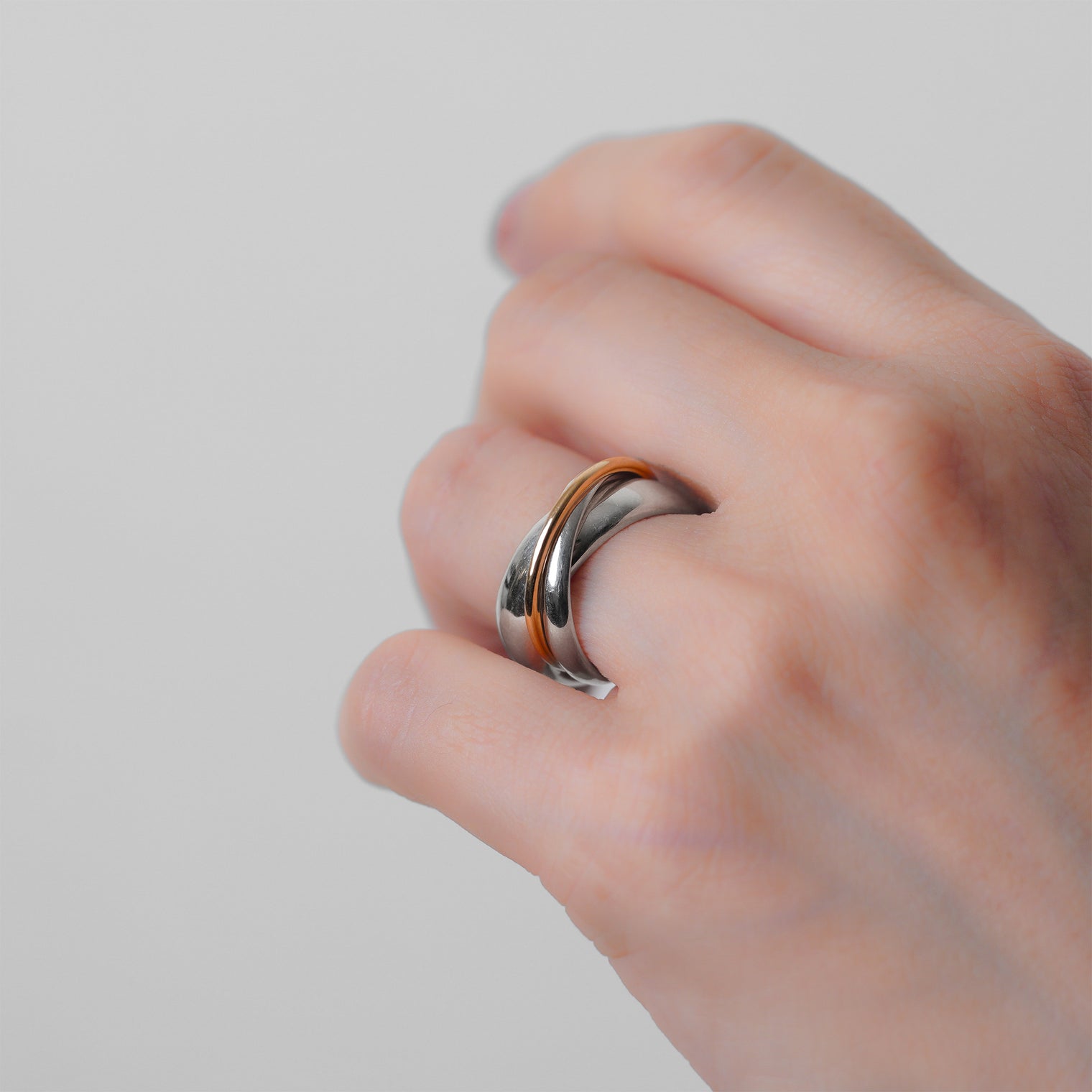 Triple ring  plump / k10