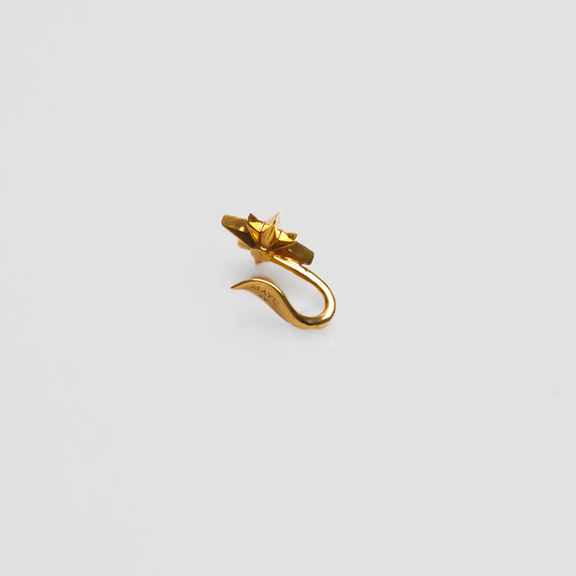 little star earring (gold / cubic zirconia)