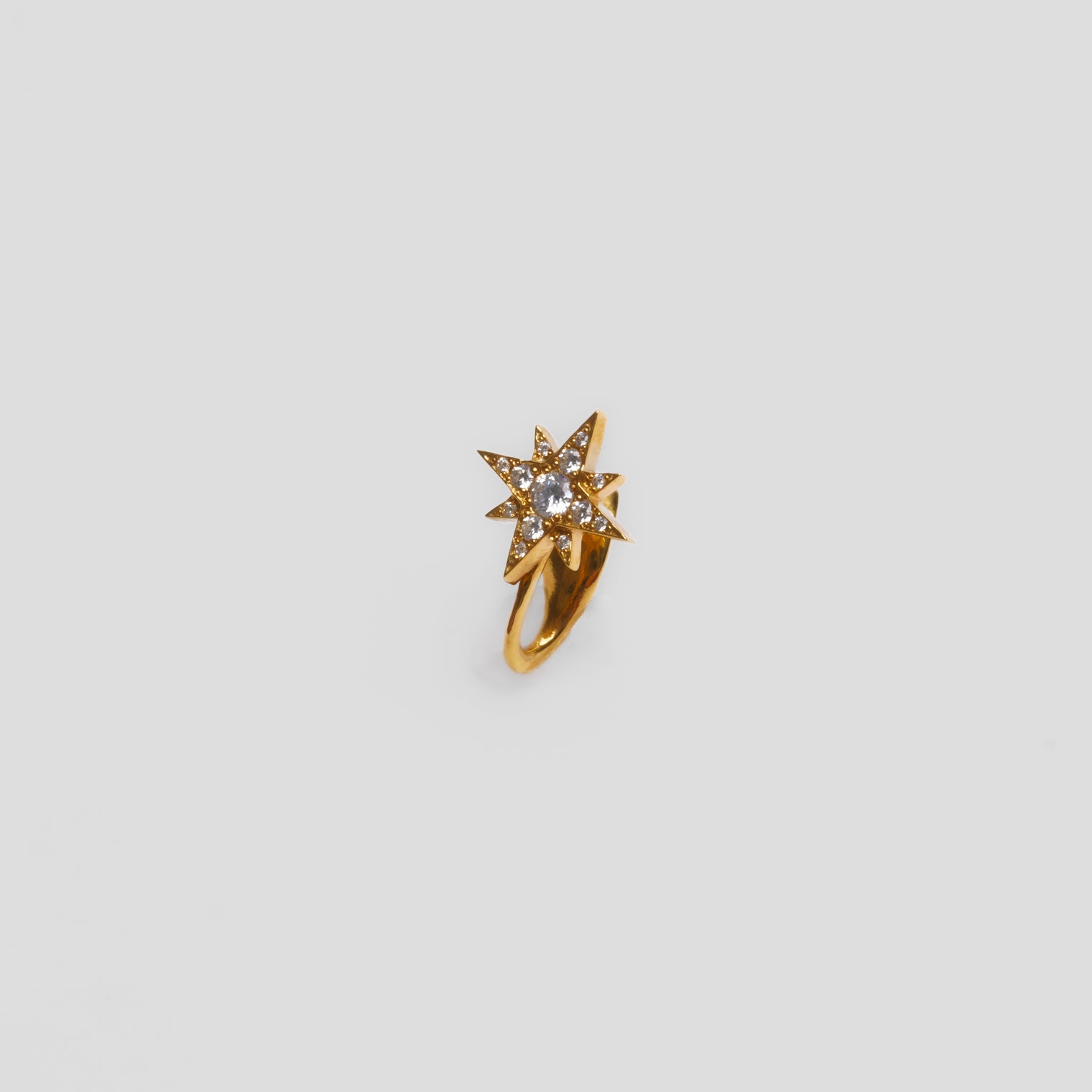 little star earring (gold / cubic zirconia)