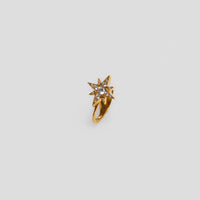 little star earring (gold / cubic zirconia)